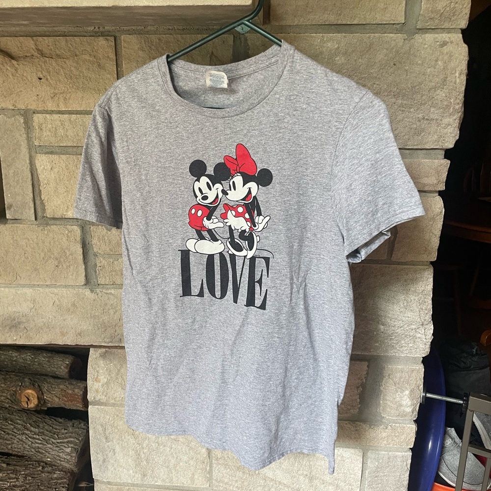 Gray Disney T-Shirt with Mickey and Minnie